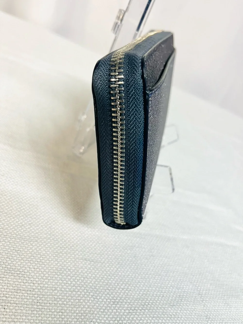 Kate Spade Silver Glitter Zip-Around Continental Wallet - Picture 7 of 10